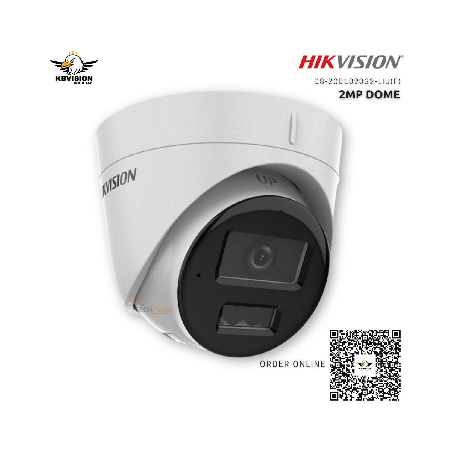 Hikvision DS-2CD1323G2-LIU(F) 2 MP Fixed Turret Network Dome Camera Hikvision DS-2CD1323G2-LIU(F) 2 MP Fixed Turret Network Dome Camera